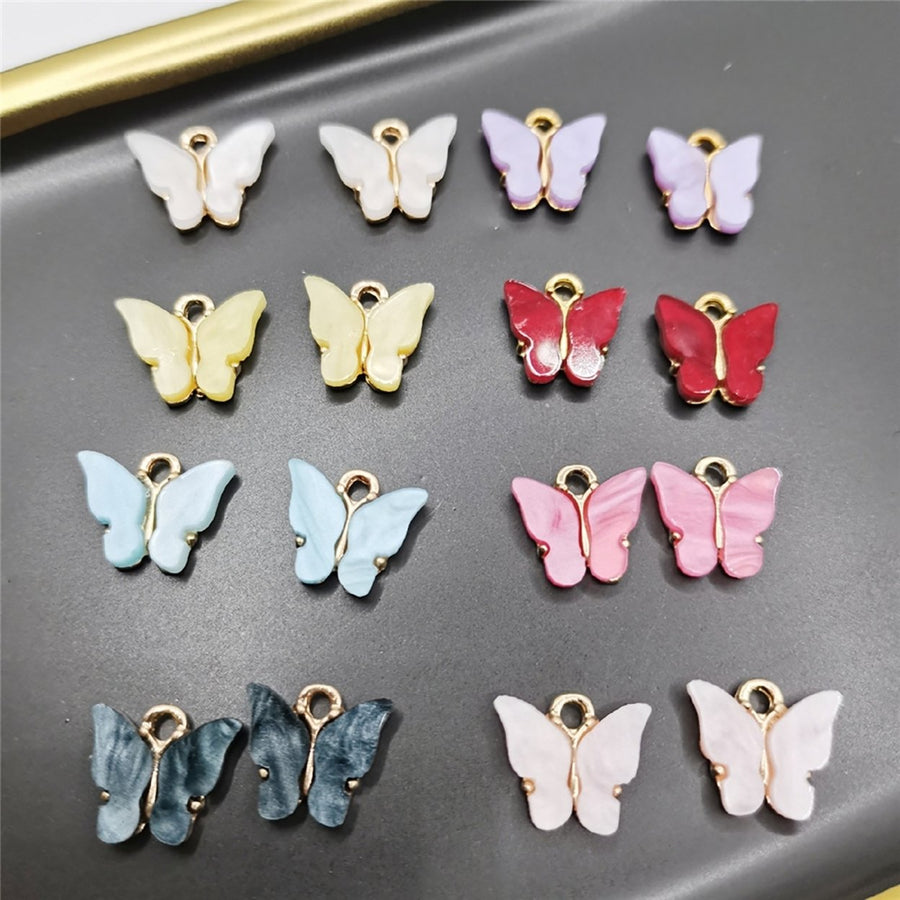 5Pcs Pendant Butterfly Shape DIY Making Copper Fashion Necklaces Accessories for Girls Image 1