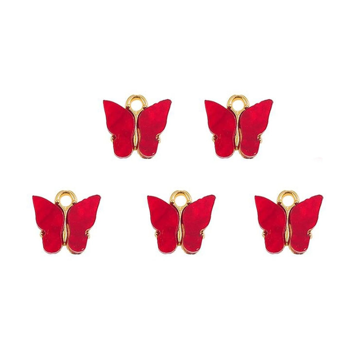 5Pcs Pendant Butterfly Shape DIY Making Copper Fashion Necklaces Accessories for Girls Image 4