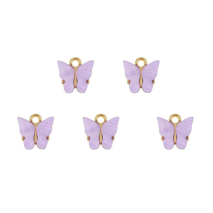 5Pcs Pendant Butterfly Shape DIY Making Copper Fashion Necklaces Accessories for Girls Image 6