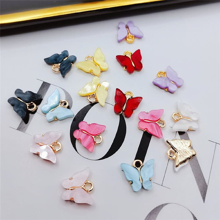 5Pcs Pendant Butterfly Shape DIY Making Copper Fashion Necklaces Accessories for Girls Image 11