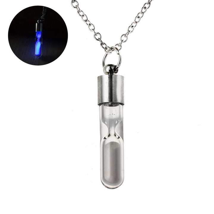 Glowing Necklace Hourglass Luminous Glass Adjustable Necklace Jewelry for Women Image 3