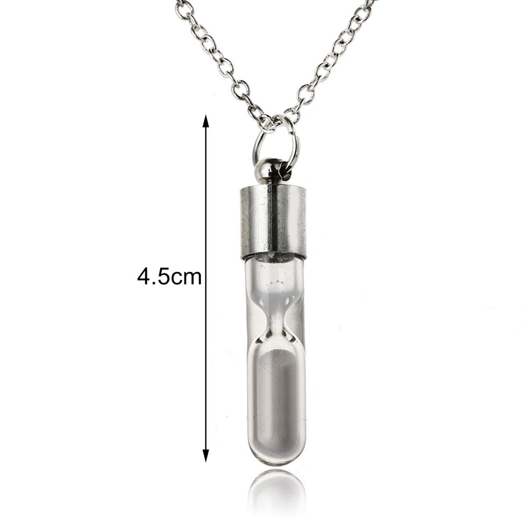 Glowing Necklace Hourglass Luminous Glass Adjustable Necklace Jewelry for Women Image 8