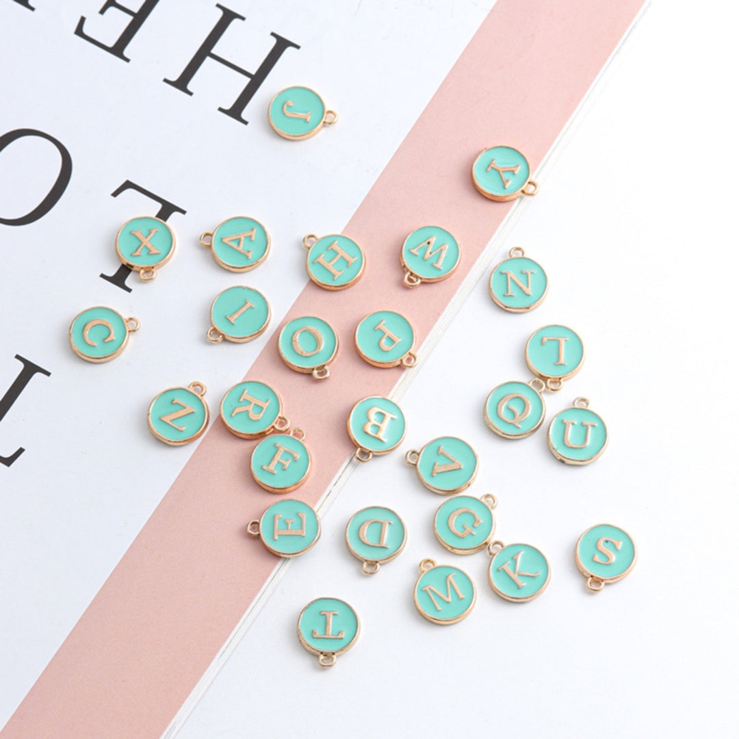 26Pcs Alphabet Letter DIY Mini A-Z Alloy Letter Charms Pendant for Necklace Image 1