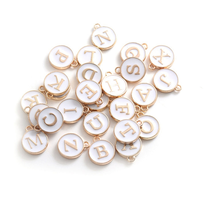 26Pcs Alphabet Letter DIY Mini A-Z Alloy Letter Charms Pendant for Necklace Image 3