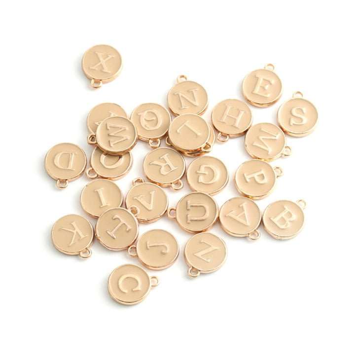 26Pcs Alphabet Letter DIY Mini A-Z Alloy Letter Charms Pendant for Necklace Image 4