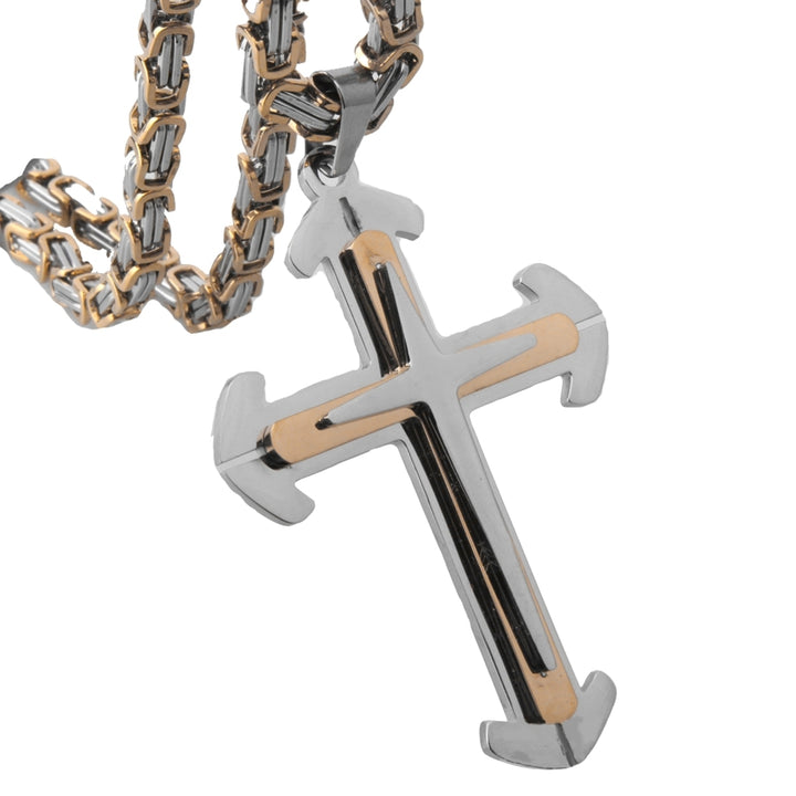 Pendant Necklace Punk Style Exquisite Workmanship Comfortable to Wear Cross Pendant Christ Necklaces for Party Image 3