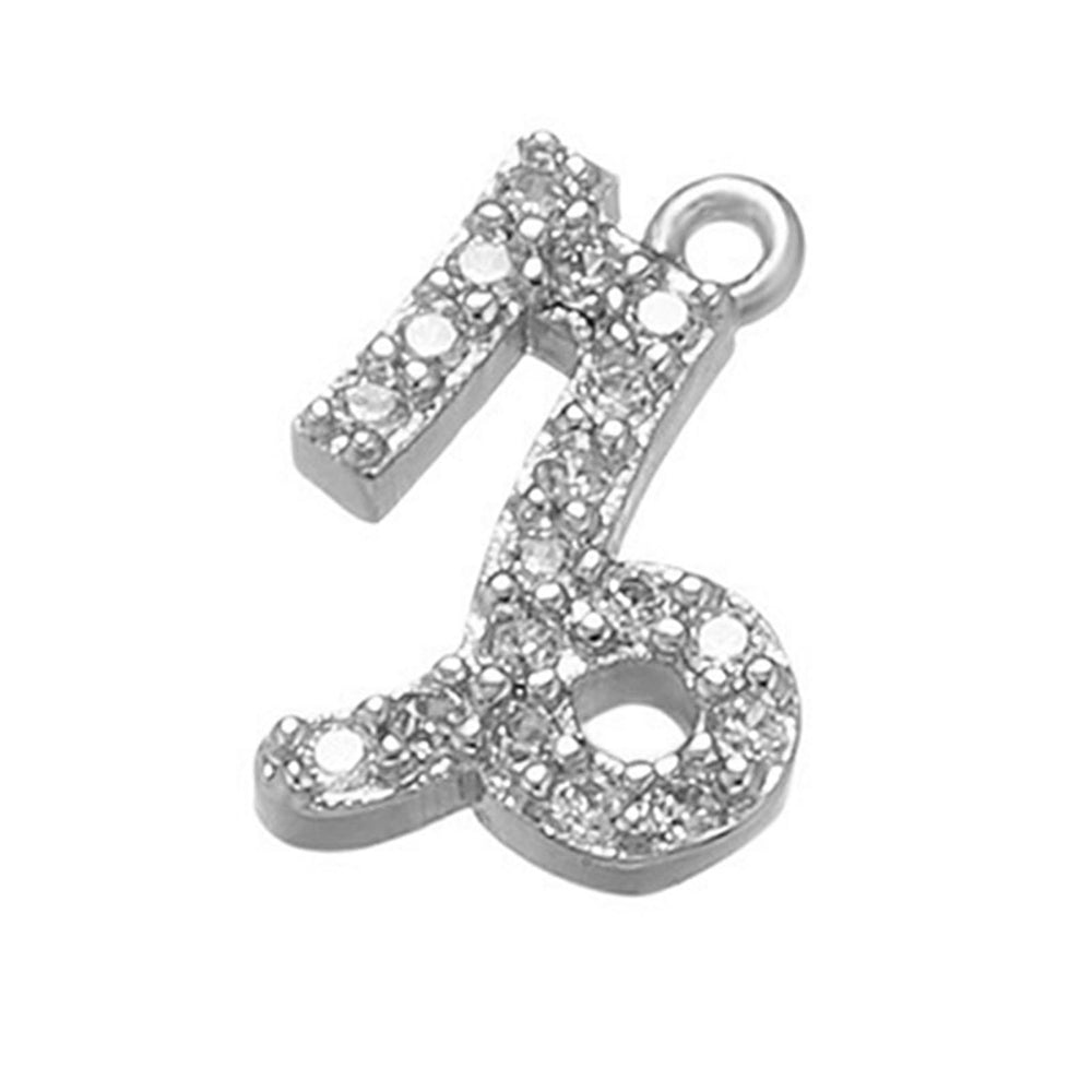 1Pc 12 Zodiac Signs Necklace Pendant DIY Jewelry Making Copper Rhinestone Shiny Mini Bracelet Charm Charm Gift Image 2