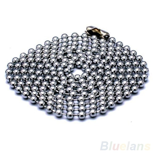 Men Cool Double Alloy Plain Dog Tag Pendant Charm Ball Chain Necklace Jewelry Image 6