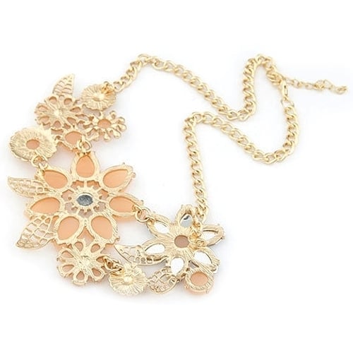 Fashion Womens Resin Flower Chain Pendant Choker Bib Statement Collar Necklace Image 7