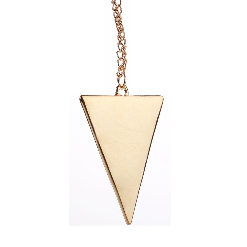 Women Fashion Punk Jewelry Triangle Pendant Long Chain Sweater Necklace Image 2