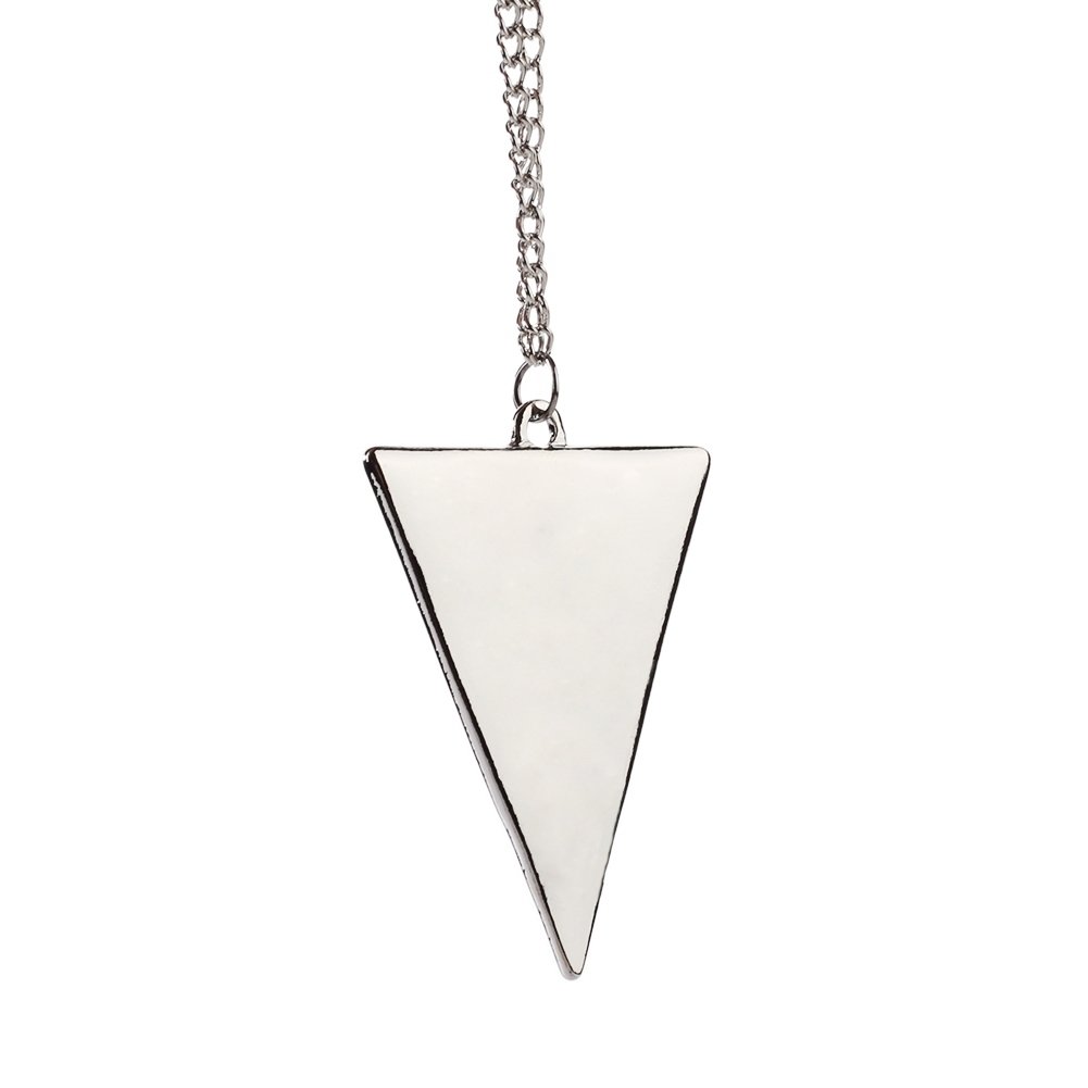 Women Fashion Punk Jewelry Triangle Pendant Long Chain Sweater Necklace Image 4