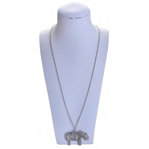 Charm Elegant Fashion Elephant Pendant Sweater Chain Retro Silver Color Necklace Image 4