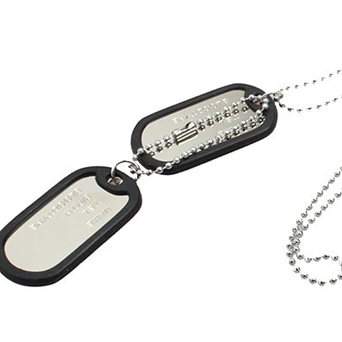 Mens Womens Fashion Cool Dog Tag Pendants Beaded Necklace Sweater Chain Image 4