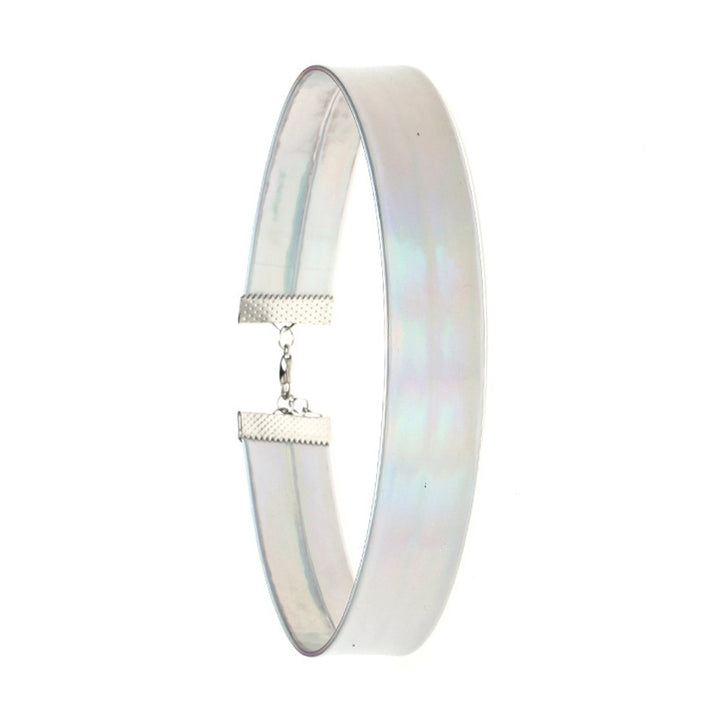 Colorful Holographic Choker Collar Necklace Laser Punk Jewelry Charm Lady Gift Image 4