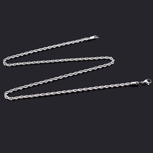 Womens Mens 925 Sterling Silver Twist Chain Necklace Charm Fashion Jewelry Image 6