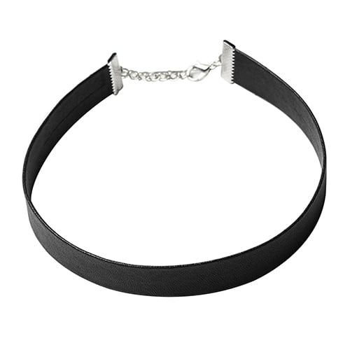 Womens Fashion Simple Style Punk Faux Leather Collar Choker Necklace Jewelry Image 2