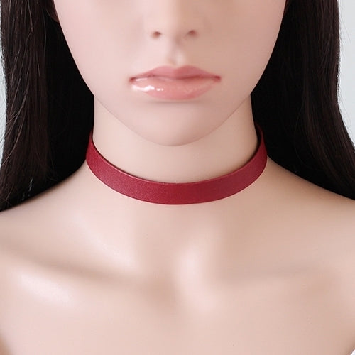 Womens Fashion Simple Style Punk Faux Leather Collar Choker Necklace Jewelry Image 4