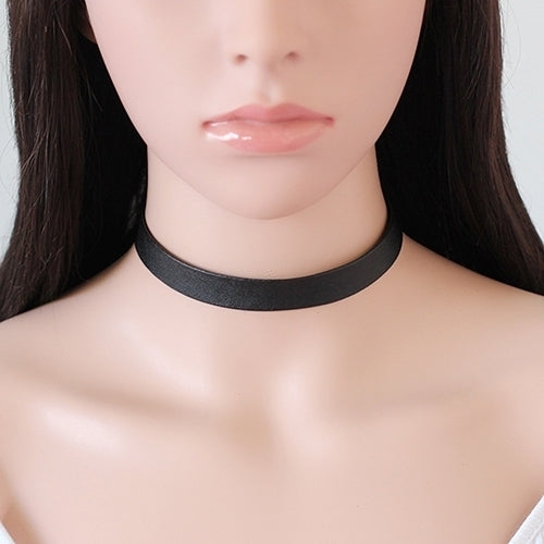 Womens Fashion Simple Style Punk Faux Leather Collar Choker Necklace Jewelry Image 6