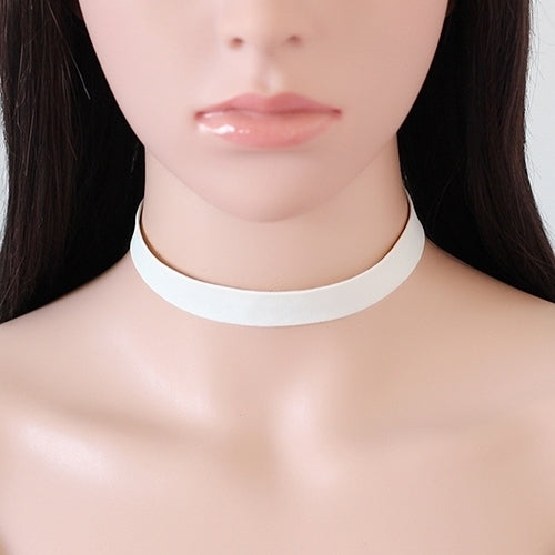 Womens Fashion Simple Style Punk Faux Leather Collar Choker Necklace Jewelry Image 7