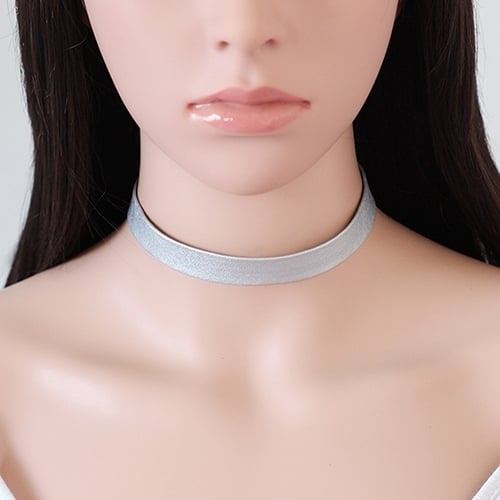 Womens Fashion Simple Style Punk Faux Leather Collar Choker Necklace Jewelry Image 8