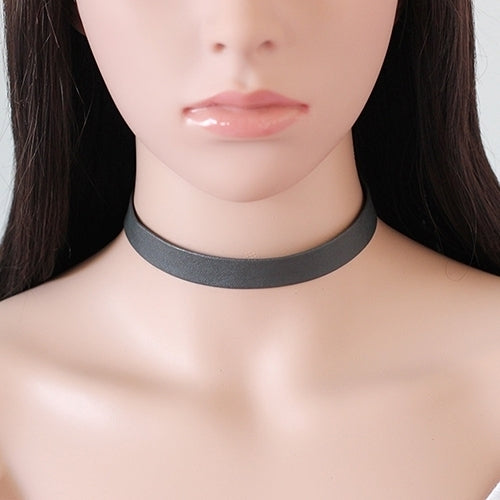 Womens Fashion Simple Style Punk Faux Leather Collar Choker Necklace Jewelry Image 10