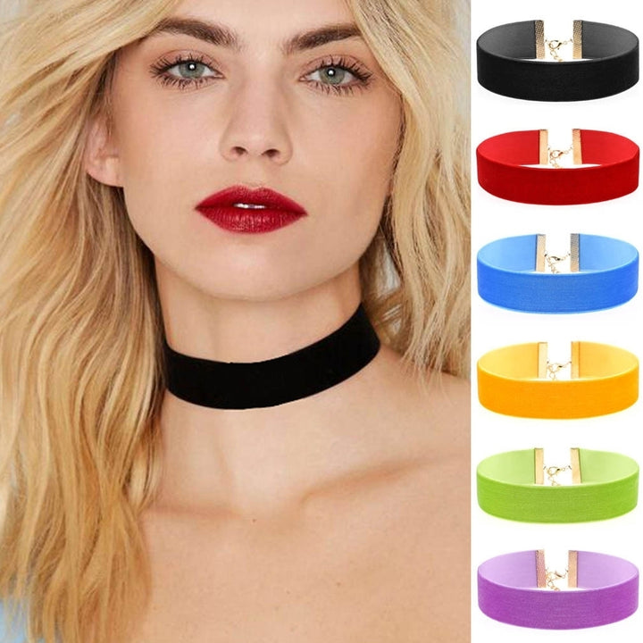 Fashion Wide Soft Velvet Choker Lady Party Nightclub Necklace Gothic Jewelry Image 8