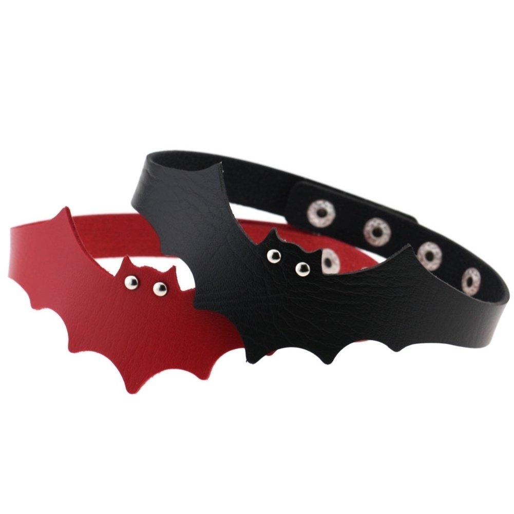 Punk Rock Evil Bat Choker Collar Faux Leather Necklace Gothic Masquerade Jewelry Image 4