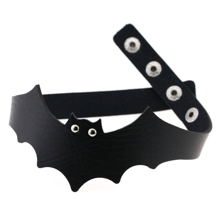 Punk Rock Evil Bat Choker Collar Faux Leather Necklace Gothic Masquerade Jewelry Image 8