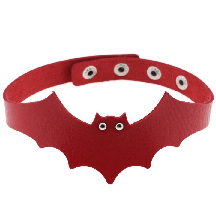 Punk Rock Evil Bat Choker Collar Faux Leather Necklace Gothic Masquerade Jewelry Image 11