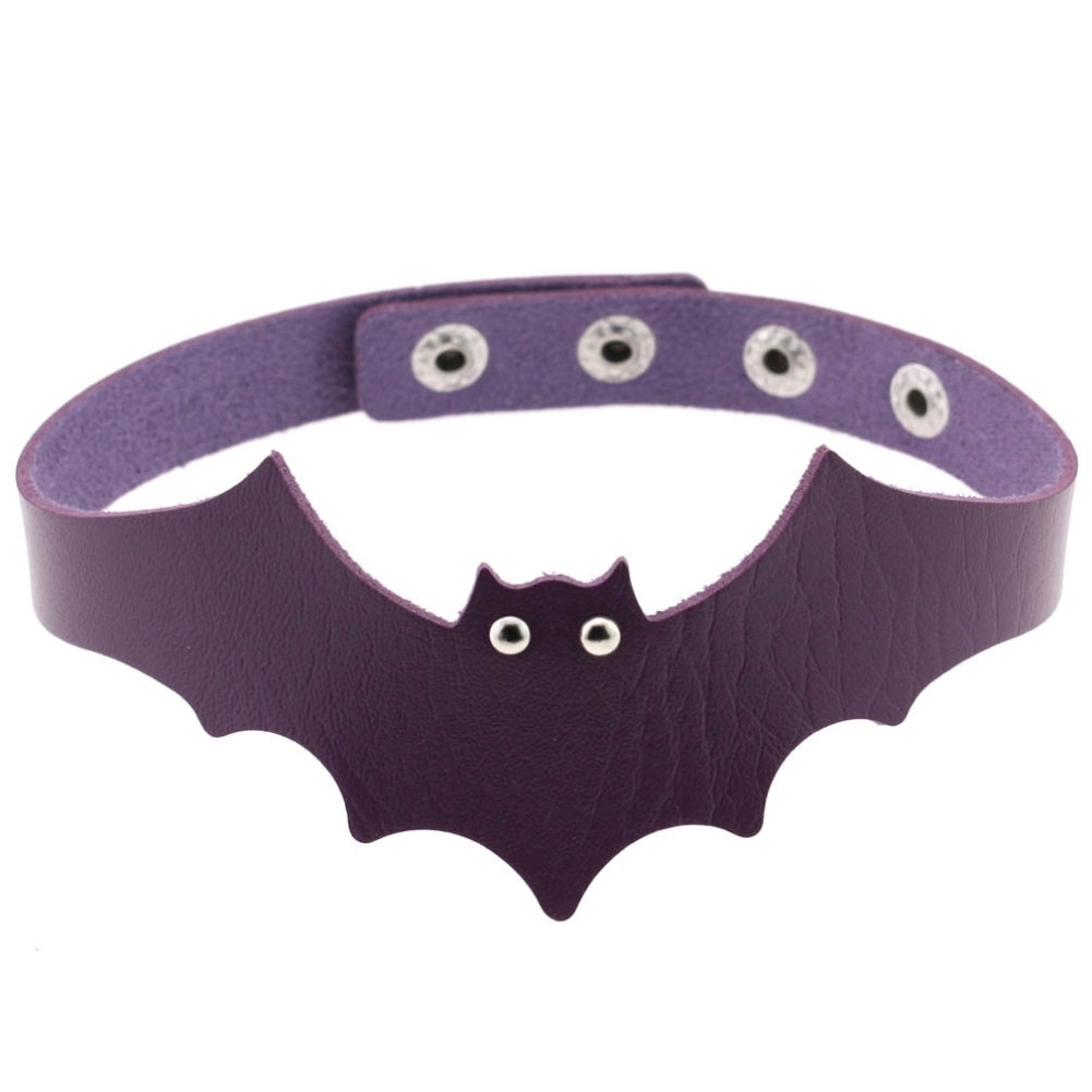 Punk Rock Evil Bat Choker Collar Faux Leather Necklace Gothic Masquerade Jewelry Image 12