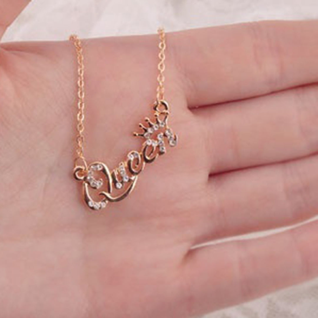 Clavicle Necklace Shiny Non-allergic Durable Women Neck Pendant for Gift Image 4