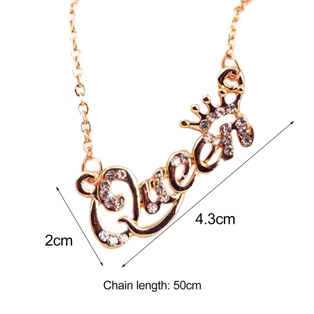 Clavicle Necklace Shiny Non-allergic Durable Women Neck Pendant for Gift Image 7