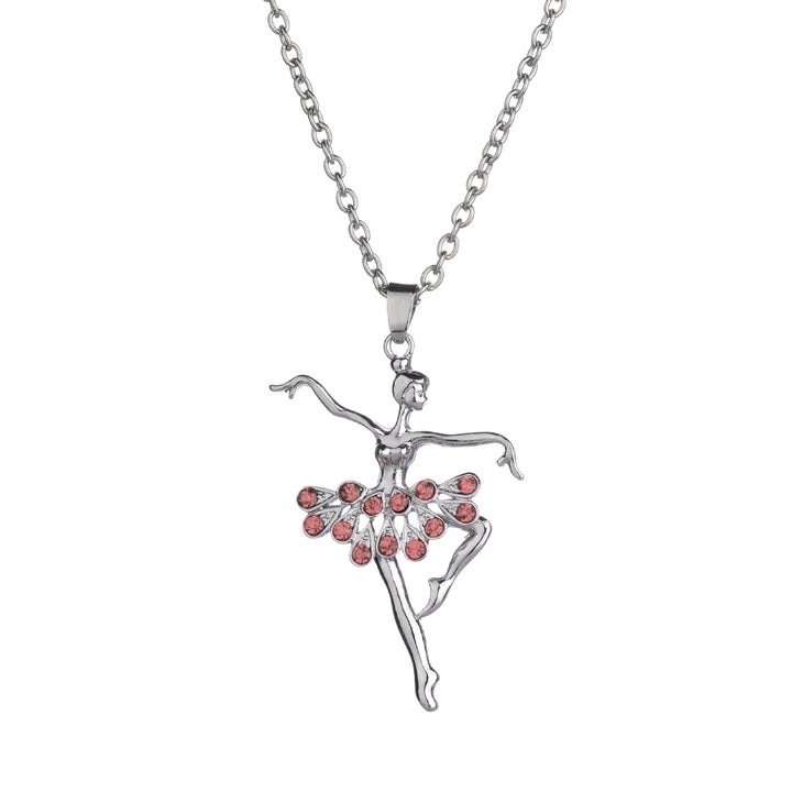 Fashion Lady Ballerina Pendant Necklace Rhinestone Charm Jewelry Xmas Gift Image 7