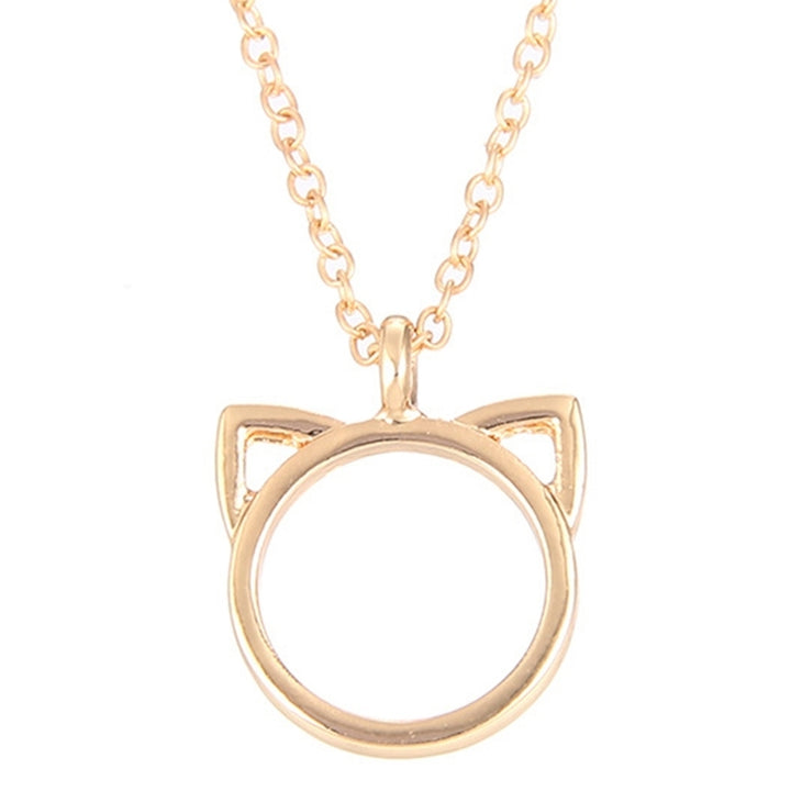 Fashion Cat Ear Animal Shape Pendant Sweater Chain Necklace Jewelry Party Image 7