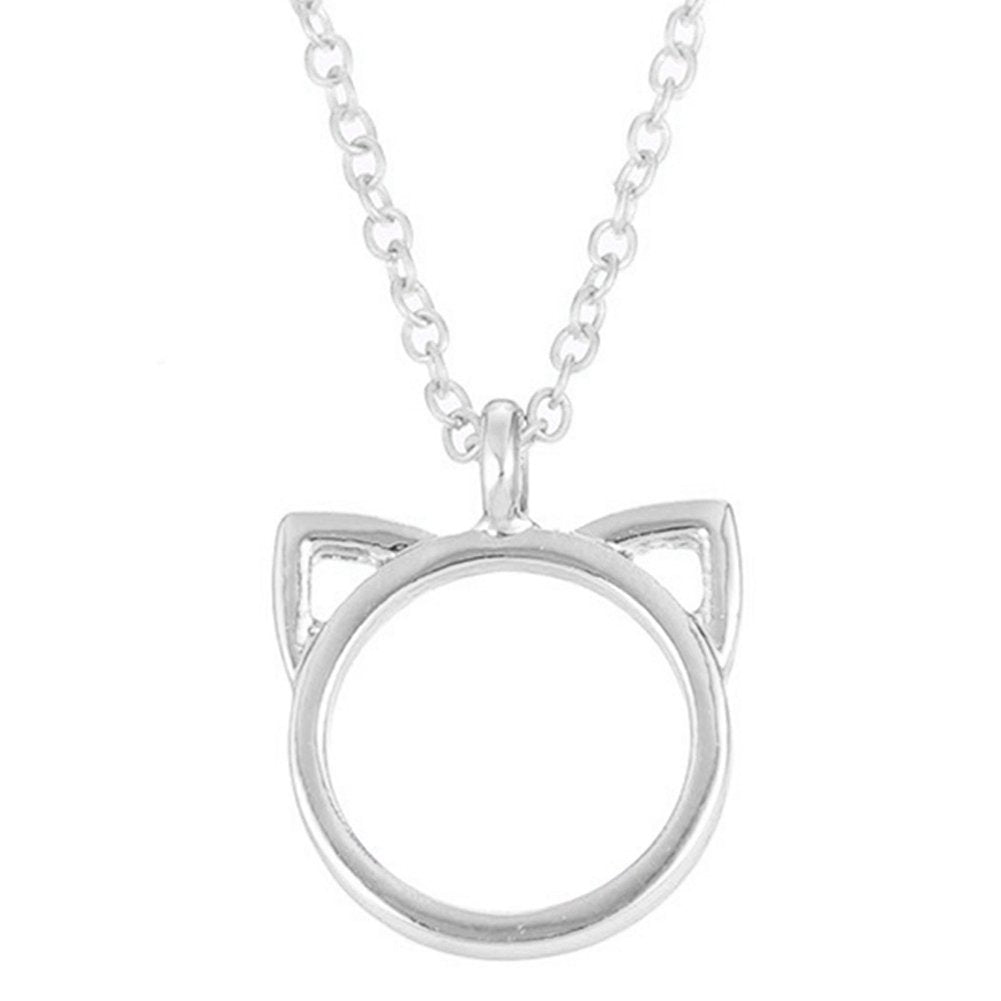 Fashion Cat Ear Animal Shape Pendant Sweater Chain Necklace Jewelry Party Image 8