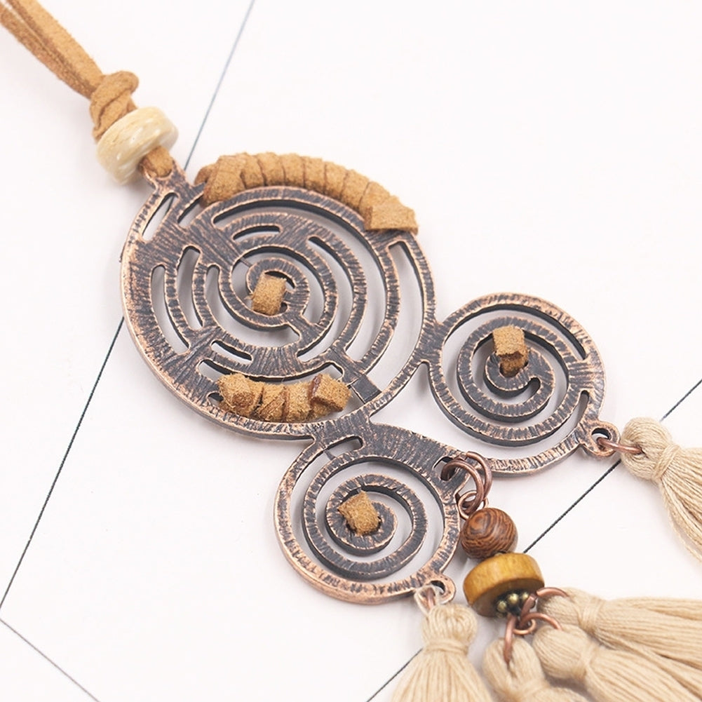 Bohemian Spiral Tassel Pendant Long Sweater Chain Necklace Party Jewelry Gift Image 7