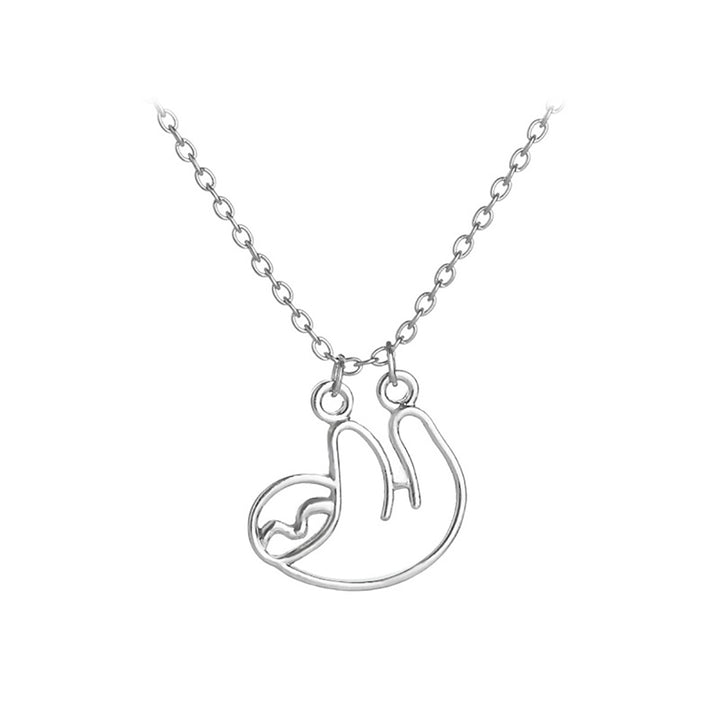 Fashion Hollow Sloths Pendant Animal Jewelry Womens Necklace Birthday Gift Image 3