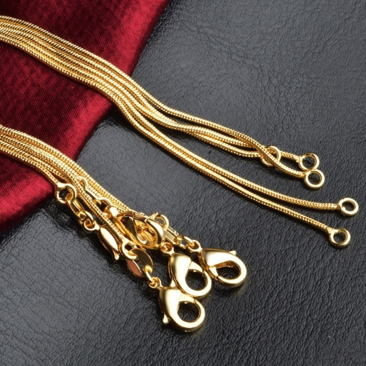 Fashion Luxury Men Women Punk Pure Chain Lobster Clasps Necklace Hip Pop Jewelry Image 7