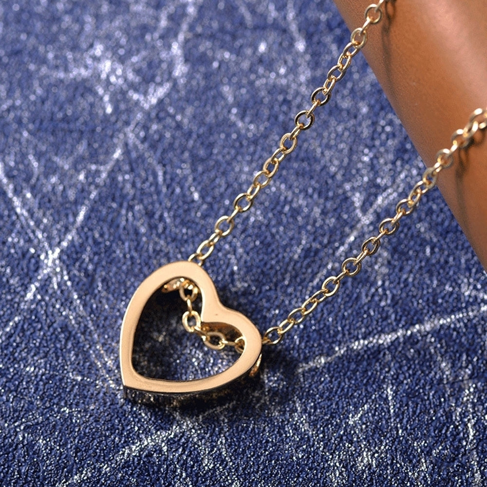 Romantic Loving Heart Pendant Hollow Necklace Party Women Lovers Jewelry Gift Image 2