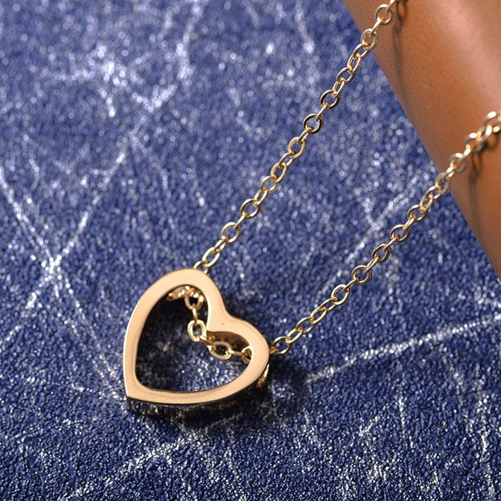 Romantic Loving Heart Pendant Hollow Necklace Party Women Lovers Jewelry Gift Image 2