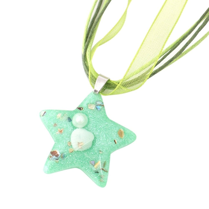 Fashion Women Star Pendant Necklace Silk Thread Ocean Style Beach Travel Jewelry Image 4