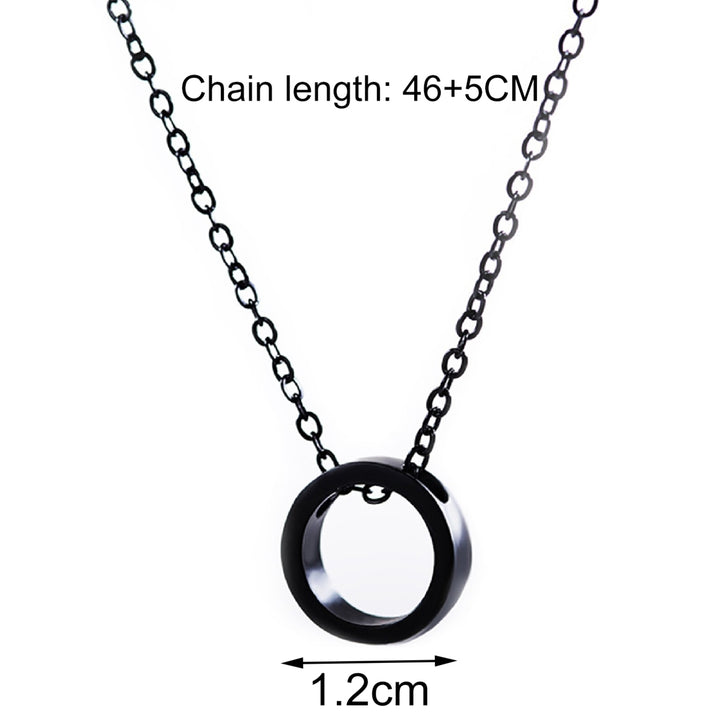 Necklace Round Shape Durable Unisex Fashion Jewelry Necklace Set for Husband Image 4