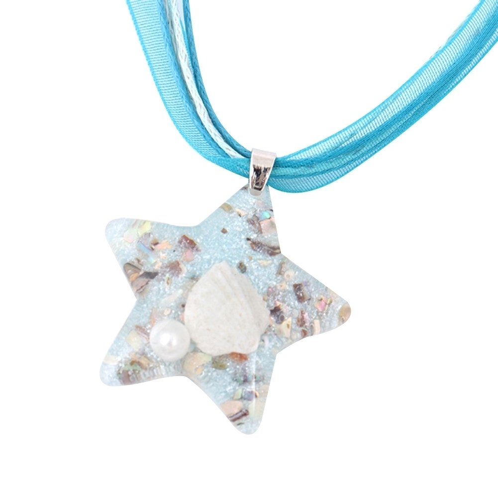 Fashion Women Star Pendant Necklace Silk Thread Ocean Style Beach Travel Jewelry Image 9