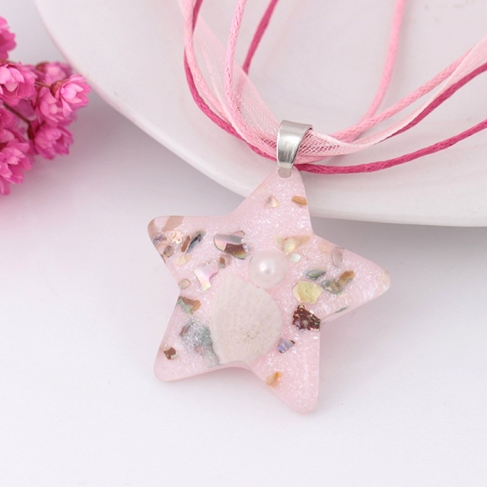 Fashion Women Star Pendant Necklace Silk Thread Ocean Style Beach Travel Jewelry Image 12