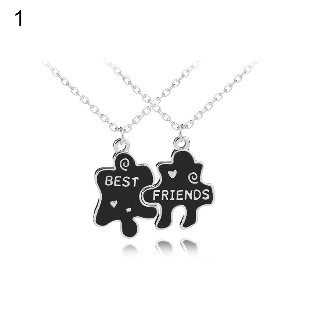 Fashion Unisex Jewelry Best Friends Letter Choker Chain Party Necklace Gift Image 2