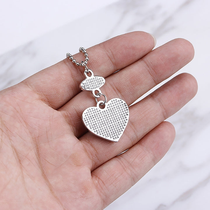 3 Pcs Women Necklace Stylish Heart Shape Alloy Girlfriend Wife Chain Necklace for Party Image 9