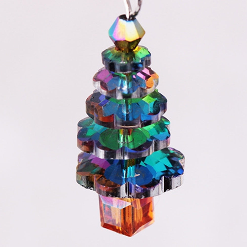 Christmas Tree Fake Crystal Pendant Fashion Women Jewelry Gift Chain Necklace Image 6