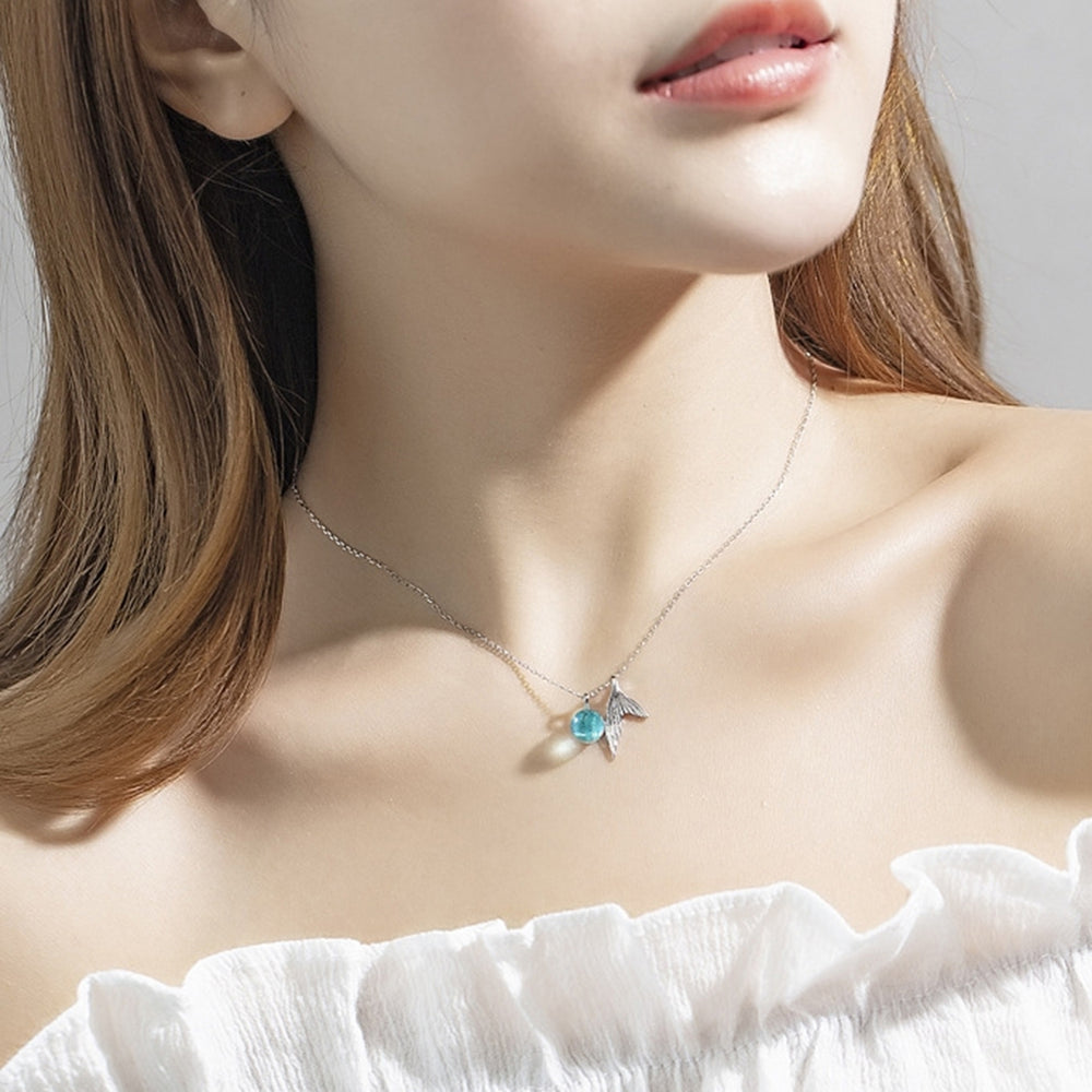 Mermaid Fish Tail Pendant Clavicle Chain Women Necklace Jewelry Accessory Gift Image 2