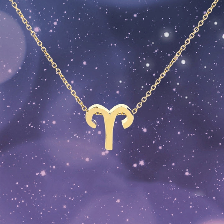 Fashion Women Twelve Constellations Pendant Clavicle Chain Necklace Jewelry Gift Image 6