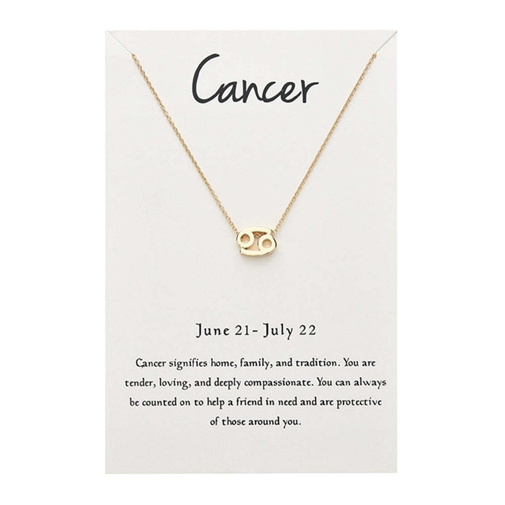 Fashion Women Twelve Constellations Pendant Clavicle Chain Necklace Jewelry Gift Image 12